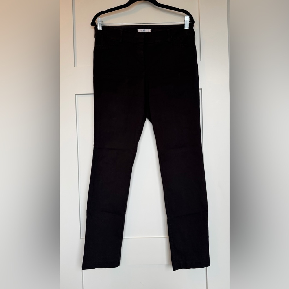 Black Slim Leg Work Pant